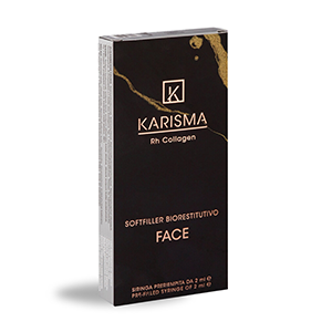 <b>Karisma Face, Karisma</b><br>Dystrybutor: BD Aesthetic <br><br> Indukuje syntezę endogennego kolagenu typu I w fibroblastach skóry. Rekomendowany do redukcji zmian takich jak zmarszczki, utrata objętości i wiotkości czy blizny potrądzikowe. Innowacyjna formuła oparta na rekombinowanym łańcuchu polipeptydowym α1 kolagenu (Rh Collagen), kwasie hialuronowym o wysokiej masie cząsteczkowej oraz karboksymetylocelulozie.
