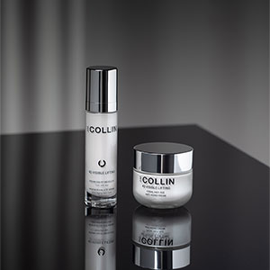 <b>SERUM I KREM 4D VISIBLE LIFTING, G.M. COLLIN</b><br><br> Linia 4D Visible Lifting to połączenie serum i kremu, które zapewniają wielowymiarowy efekt liftingu skóry szyi i dekoltu. Serum, oparte na składnikach takich, jak: Progeline™, Majestem®, Skinectura™ i Neodermyl®, poprawia jędrność, elastyczność i kontur twarzy, stymuluje produkcję kolagenu i wygładza zmarszczki. Krem z Linefill™, kwasem hialuronowym i Instensyl® uzupełnia jego działanie. Odżywia, przywraca objętość i chroni przed stresem oksydacyjnym.